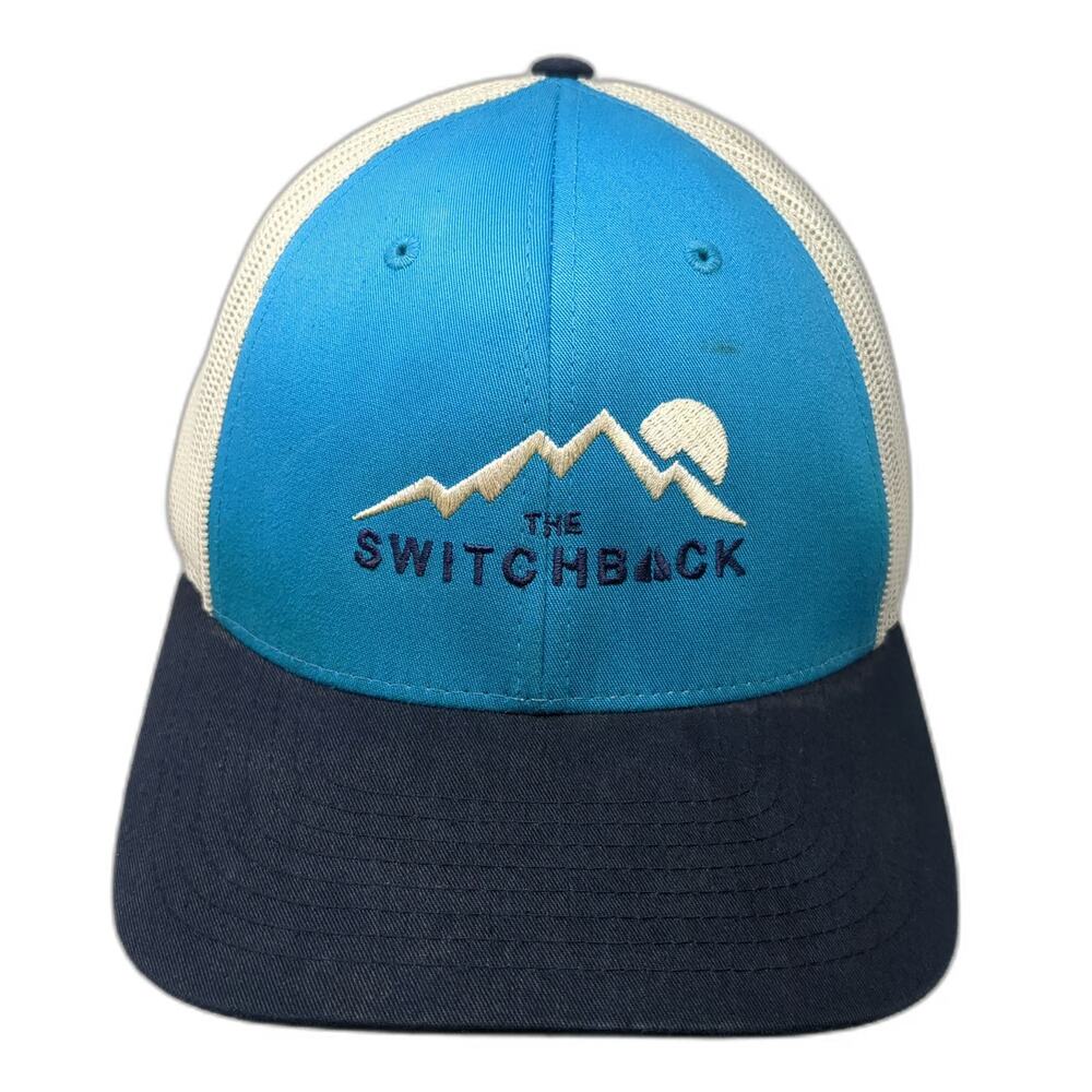 Richardson Trucker Hat Blue L Mesh Snapback The Switchback Mountain Sun Logo